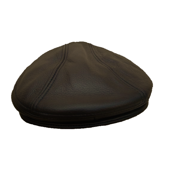 Flat Cap In Brown Leather